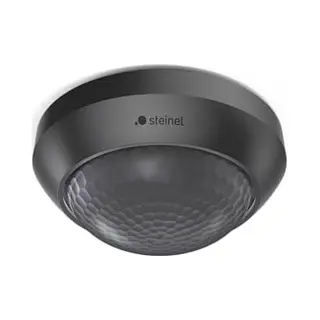 Steinel Bewegungsmelder Is 360-3 Schwarz, 2000 W Schaltlast, 360° Sensor, 12 M Reichweite, Led Geeignet, Deckenmontage