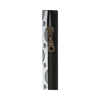 Prym Ritssluiting Metaal 6mm Antiek Messing Deelbaar Zwart #000 80 Cm - Metalen Ritsen - Prym