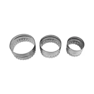 Zenker 11624 Set Van 3 Ronde En Gegolfde Uitstekers, Bakvorm Uitstekers, Ronde Uitstekers, Roestvrij Staal, 5 Tot 7, 6 Cm