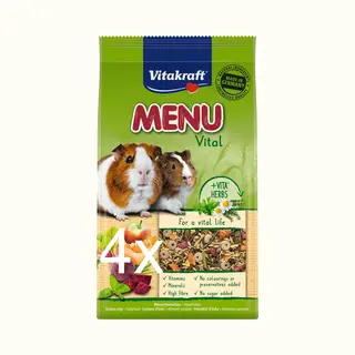 Vitakraft - Menu Vital - Caviavoeding - Compleet Voer Voor Cavia's- 4x 3 Kg