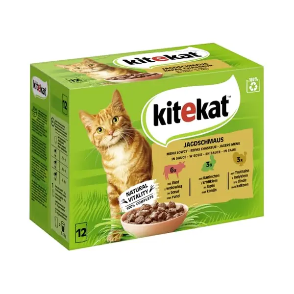 Kitekat Portionsbeutel Multipack Jagdschmaus In Sauce 12x85g thumbnail