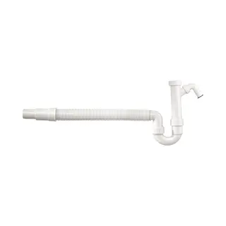 SchÜTte Buissifon Universeel - 6/4" X Ø 40-50 Mm - Kunststof - Flexibele Afvoer - Wit