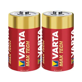 Varta Max Tech 2x Alkaline C Wegwerpbatterij