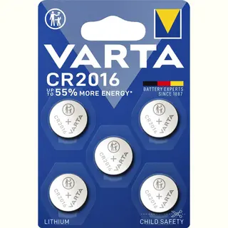 50 Stuks (10 Blisters A 5St) - Varta CR2016 Professional Electronics 3V 90mAh Lithium Knoopcel