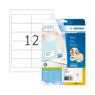 Herma 8628 printeretiket Wit Zelfklevend printerlabel