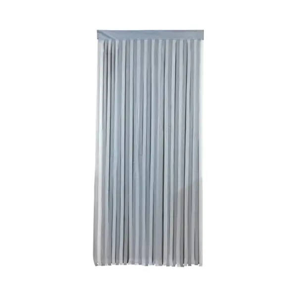 Maximex Door Curtain Grey/White, Practical Strip Curtain Against Pesky Insects And Curious Eyes Includes Velcro Strap Also For Clothes Rails Made Of thumbnail