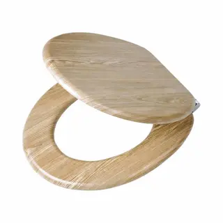 Tiger 252022546 Wc-Sitz Steigerhout In Natur-Holzoptik Mit Absenkautomatik