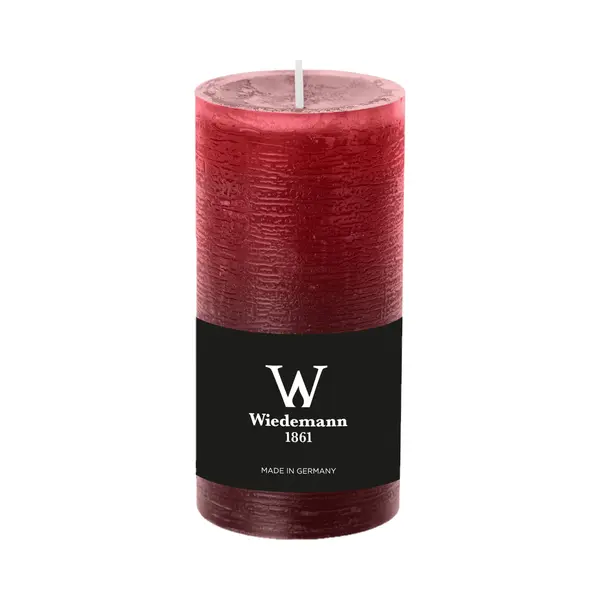 Durchgefärbte Stumpenkerzen (H X Ø) 120 X 58 Mm, Farbe Bordeaux, Mit Asf Zum Abbrandschutz, Wiedemann Marble Kerzen, Advent, Adventskranz, thumbnail