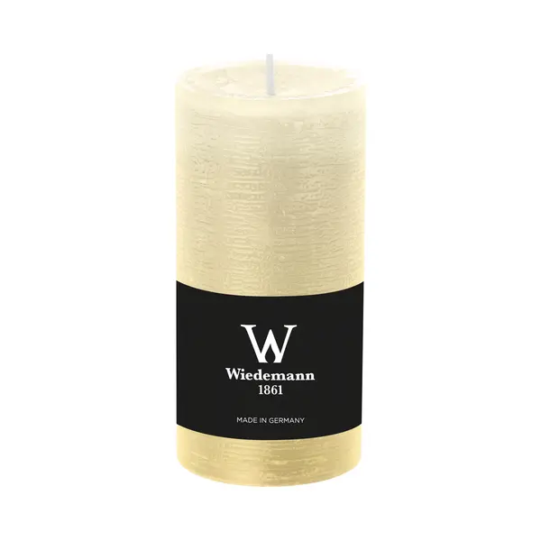 Wiedemann Cilinderkaars/stompkaars - Rustieke Kaars - Creme Wit - 6 X 12 Cm - 42 Branduren thumbnail