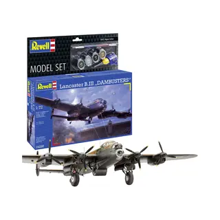 Revell Modellbausatz Lancaster B.Iii Dambusters | Berühmter Schwerer Bomber Der Raf | Maßstabsgetreu Inkl. Rotationsbombe, Kleber Und Pinsel