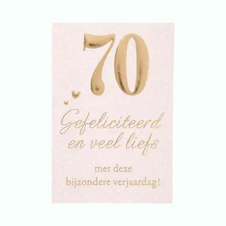 Depesche Cijferkaarten - De Mooiste Leetijd - Verjaardagskaart 70 Gefeliciteerd En Veel Liefs Met ?