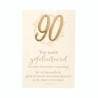 Depesche Cijferkaarten - De Mooiste Leetijd - Verjaardagskaart 90 Van Harte Gefeliciteerd Met Deze?