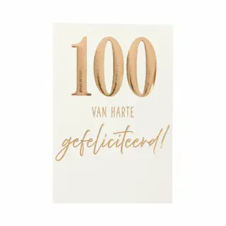 Depesche Cijferkaarten - De Mooiste Leetijd - Verjaardagskaart 100 Van Harte Gefeliciteerd!
