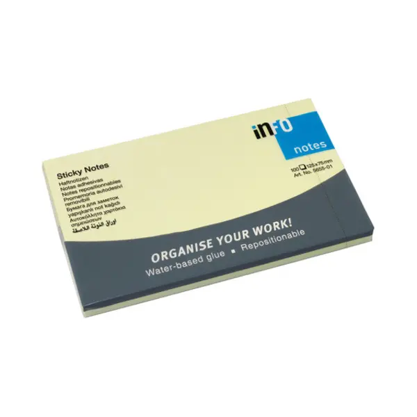 Info, Plakbriefje, Sticky Notes - Kleefbriefjes (125 X 75 Mm) thumbnail