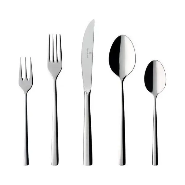 Villeroy & Boch Piemont Bestek 113-delig Voor 12 Personen, Zilver/platina, Vaatwasmachinebestendig, Bestek Van Roestvrij Staal, Bestekset, Roestvrij thumbnail