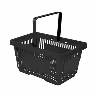 Vkf Renzel Winkelmandje 20 Liter - Zwart – 1 Handgreep - 10 Stuks