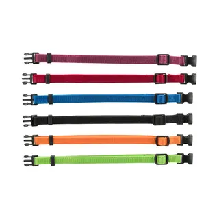 Trixie 15555 Hund/Katze Halsband Schwarz, Blau, Rot, Grün M-L Standardhalsband
