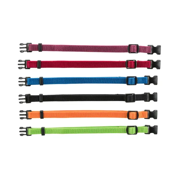 Trixie 15555 Hund/Katze Halsband Schwarz, Blau, Rot, Grün M-L Standardhalsband thumbnail