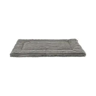 Trixie Liegematte Lonni Rib Samt Grau (Hond, Kat), Hondenbed + Kattenbed