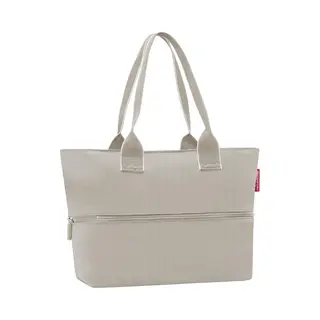 Reisenthel Shopper E1 Herringbone Sand - Großraumtasche - Platz Für Den Kleinen Und Den Großen Einkauf
