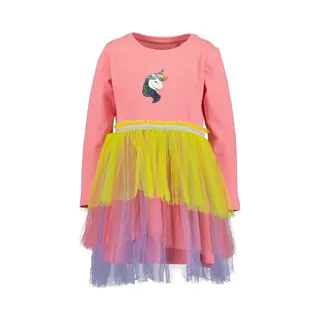 Blue Seven Jurkje Blue Seven Unicorn Rainbow Roze Kids & Kind Meisjes Roze - Maat, 128
