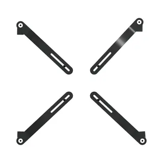 Mywall Vierarmiger Monitoradapter Für Nicht-vesa-monitore Für Bildschirme Bis 27" (69 Cm) Und Einer Tiefe Von 2 - 7 Cm, Belastung Bis 8 Kg