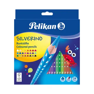 Pelikan 700665 Buntstift Schwarz, Blau, Braun, Grün, Grau, Hellblau, Hellgrün, Mehrfarbig, Orange, Pfirsich, Pink, Violett, Rot, Violett, Weiß, Gelb 24 Stück(e)