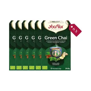 Yogi Tea Green Chai - Biologische Groene Thee Met Kaneel, Kardemom En Pepermunt Voor Een Verkwikkende Chai-ervaring - Tray Van 6 Stuks