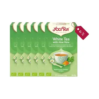 Yogi Tea White Tea Aloe Vera - Biologische Witte Thee Met Aloe Vera, Hibiscus En Kaneel Voor Verfrissing En Vitaliteit - Tray Van 6 Stuks