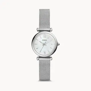 Fossil ES4432 Armbanduhr Weiblich Quarz Silber, Weiß
