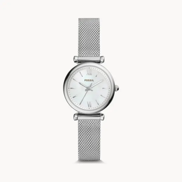 Fossil ES4432 Armbanduhr Weiblich Quarz Silber, Weiß thumbnail