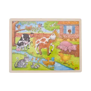 Goki 57745 puzzel Legpuzzel 48 stuk(s) Boerderij