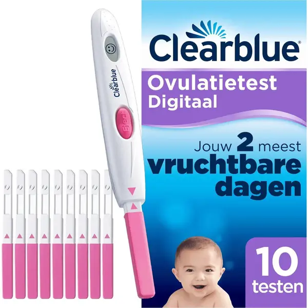 Clearblue Ovulatietest Set Digitaal - 1 Digitale Houder En 10 Testen thumbnail