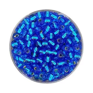 Pracht Creatives Hobby 9341-054 Rocailles Safier Zilveren Kern 4.5mm