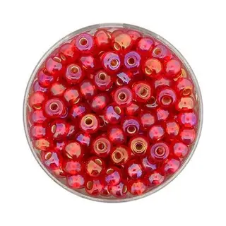 Pracht Creatives Hobby 9583-054 Rocailles Rood Ab Zilverkern 4.5mm