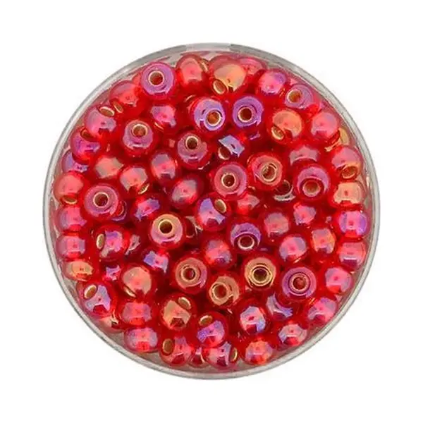 Pracht Creatives Hobby 9583-054 Rocailles Rood Ab Zilverkern 4.5mm thumbnail