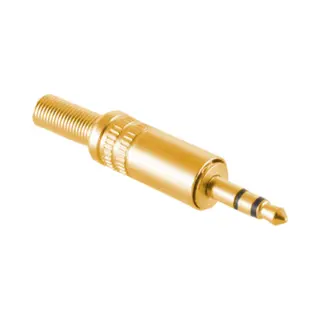 Shiverpeaks S/Conn Maximum Connectivity Klinkenstecker Stereo 3, 5mm, Metall Vergoldet, Audio Stecker, Gold, Silber