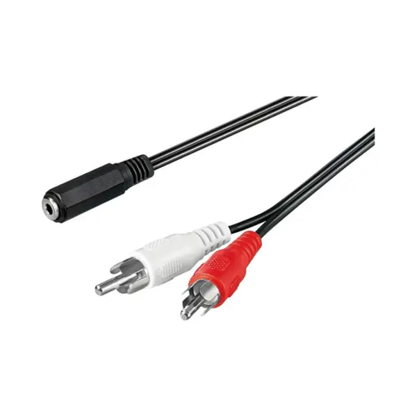 Microconnect AUDLRC14 Audio-Kabel 1,4 m 3.5mm 2 x Rca Schwarz thumbnail