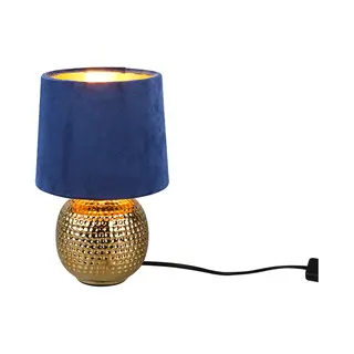 Trio Sophia Tischleuchte E14 Blau, Gold