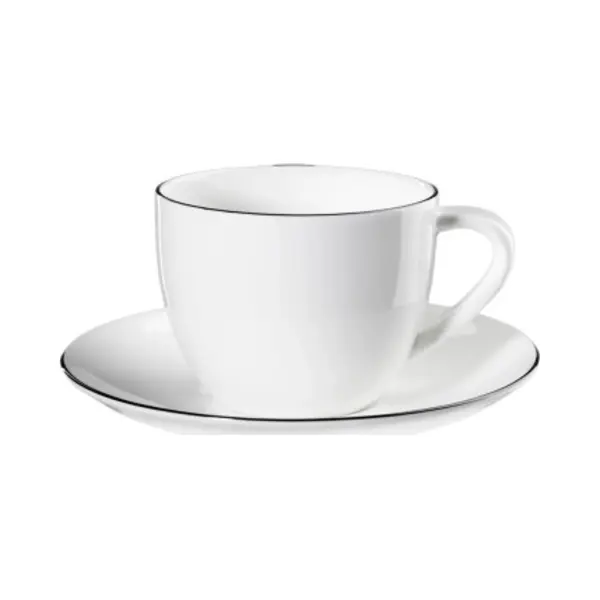 Cappuccinotasse Mit Unterteller Asa Selection À Table Ligne Noire, 250 Ml thumbnail