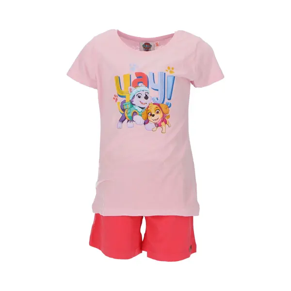 United Labels Paw Patrol Schlafanzug Für Mädchen - Skye & Everest Kinder Pyjama Set Kurzarm Oberteil Mit Hose Rosa/Pink (as3, Numeric, Numeric_122, Numeric_128, thumbnail