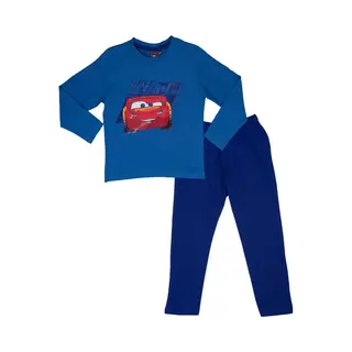Disney Cars Pyjama - Bliksem McQueen - Katoen - Blauw - Maat 122/128
