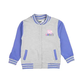 Peppa Pig College Vest - Friends For Ever - Lila / Grijs - Maat 110/116