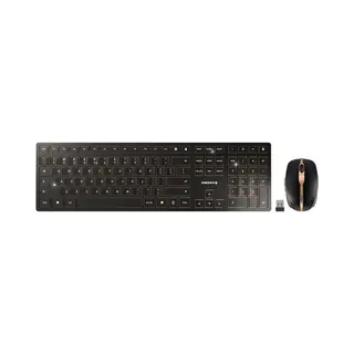 Cherry Dw 9000 Slim Tastatur Maus inklusive Universelles Rf Wireless + Bluetooth Qwerty Us Englisch Schwarz