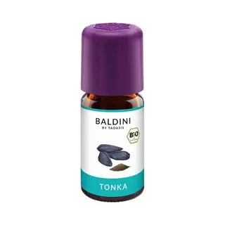 Baldini Bio Tonka Extrakt 5ml - 100% Naturreines Ätherisches Öl - Lebensmittelqualität - Vegan - Für Speisen, Getränke, Aroma Diffuser - Aus