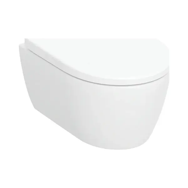 Geberit ICon Compact Hangtoilet Randloos Incl. Softclose Toiletbril Met Quickrelease Glans Wit thumbnail