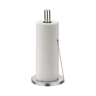 Kela Küchenrollenhalter Rollo, Rutschfeste Unterseite, Halter Küchenrolle Stehend, Edelstahl Silber