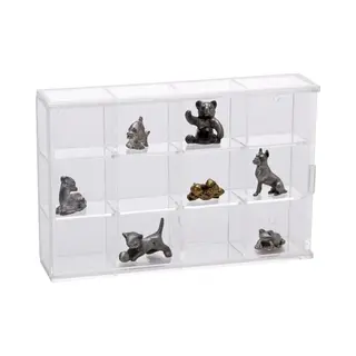 Safe 5255 Klein-Vitrine Aus Acrylglas – Staubgeschützte Vitrine Mit Schiebetür, 12 Fächer, Zum Hängen & Stellen, 180 X 115 X 45 Mm