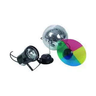 Eurolite Mirror ball set 20cm with pinspot Meerkleurig