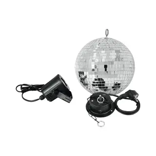 Eurolite Discobal Set Met Motor En Led Spot - Spiegelbol - Discobol 20cm